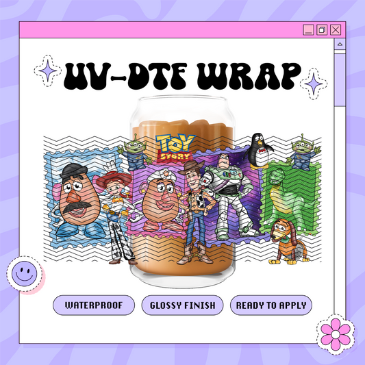Dis Toy Stamps - 16oz Glass Wrap