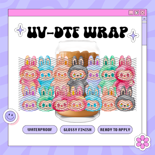 Labubu Multi-Colored- 16oz Glass Wrap