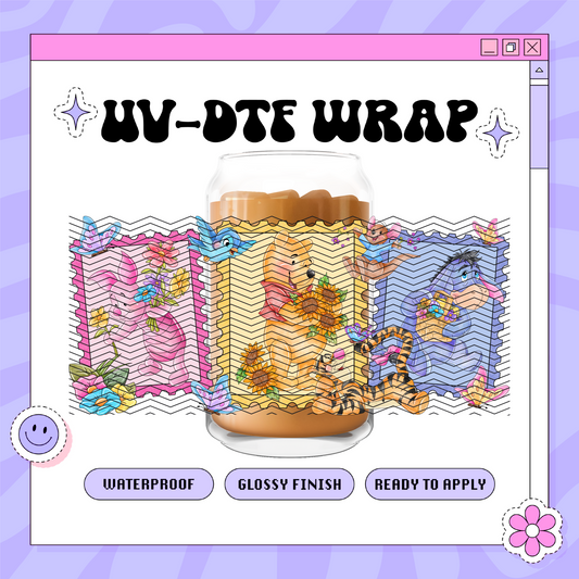 Dis Hunny Bear Stamps - 16oz Glass Wrap