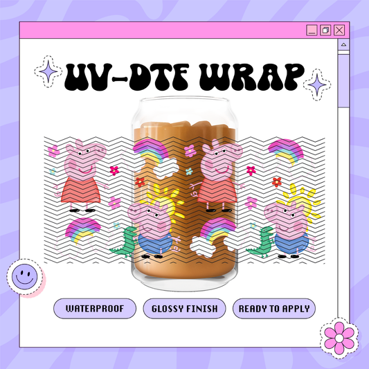 Sunshine Pig- 16oz Glass Wrap