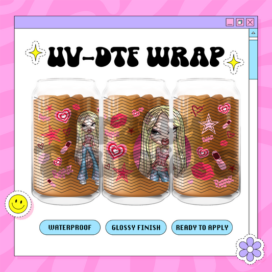 Y2K C Doll EXCLUSIVE - 16 Oz UV DTF Wrap