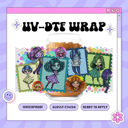 Dis Emotion Stamps - 16oz Glass Wrap