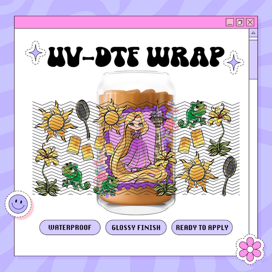 Dis Princess R Stamps - 16oz Glass Wrap