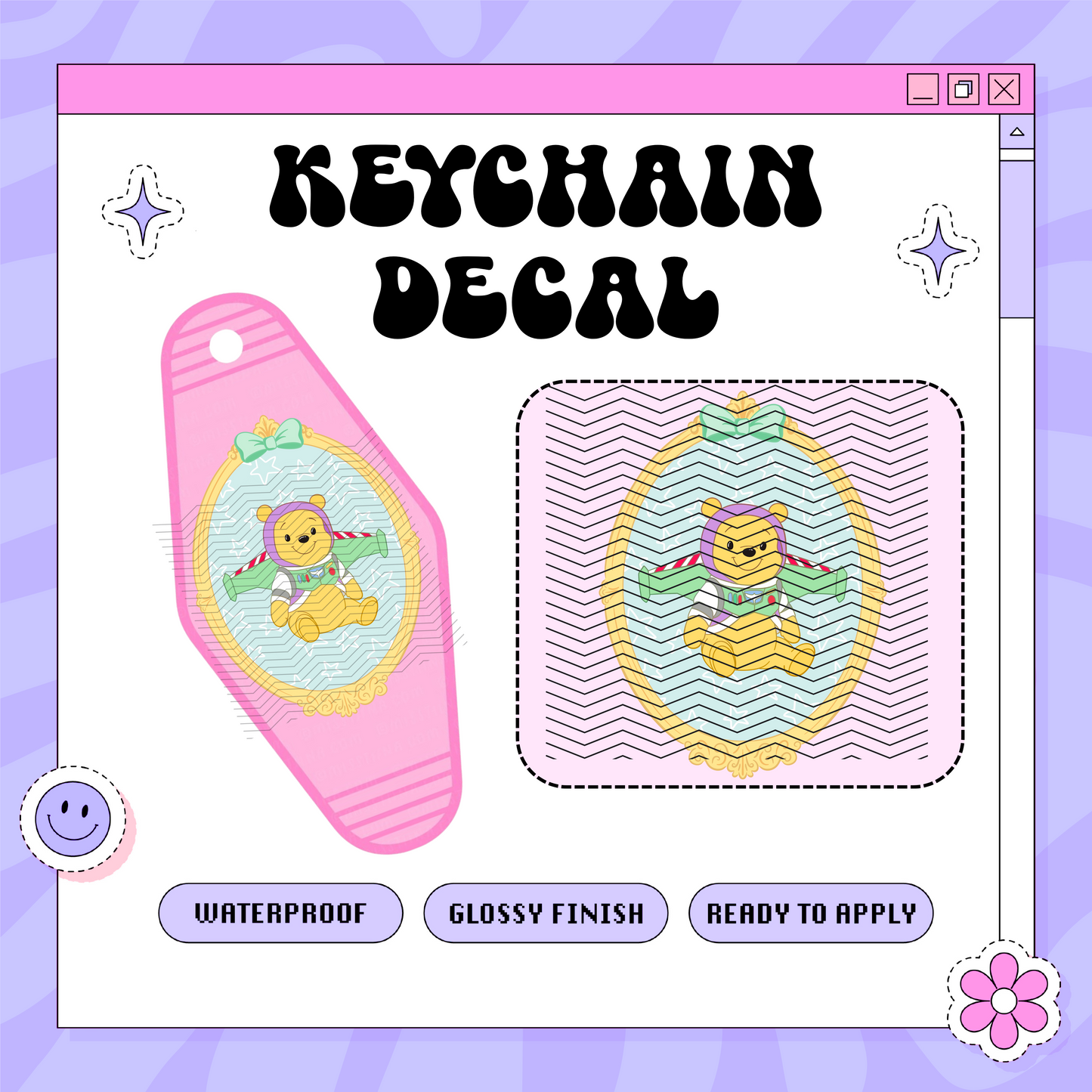 Dis Buzz + Bear - Motel Keychain Decal