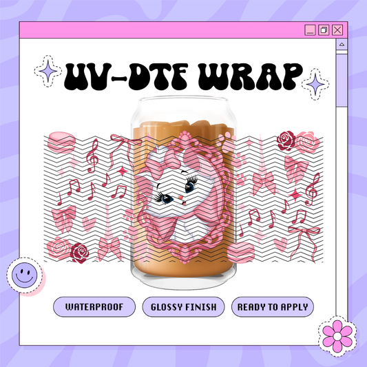 Dis Coquette Kitty- 16oz Glass Wrap