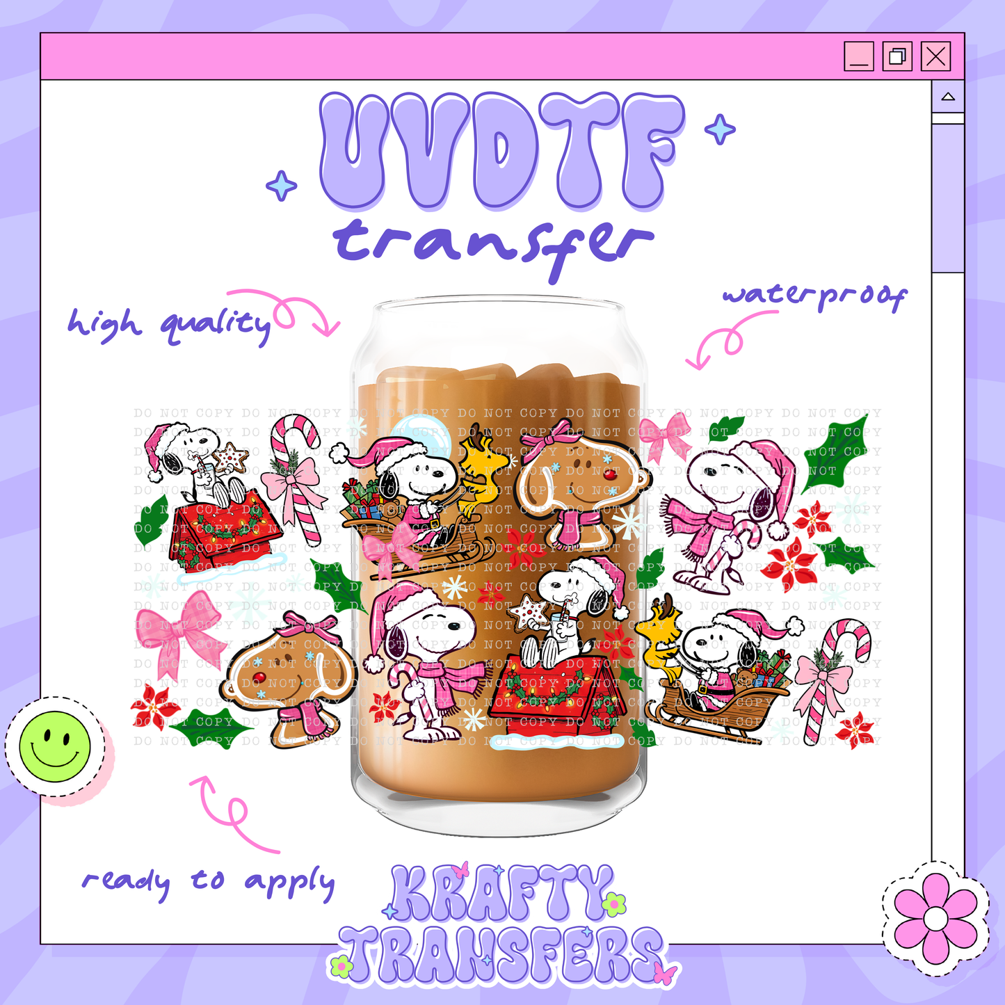 Xmas Snoop - 16oz Glass Wrap