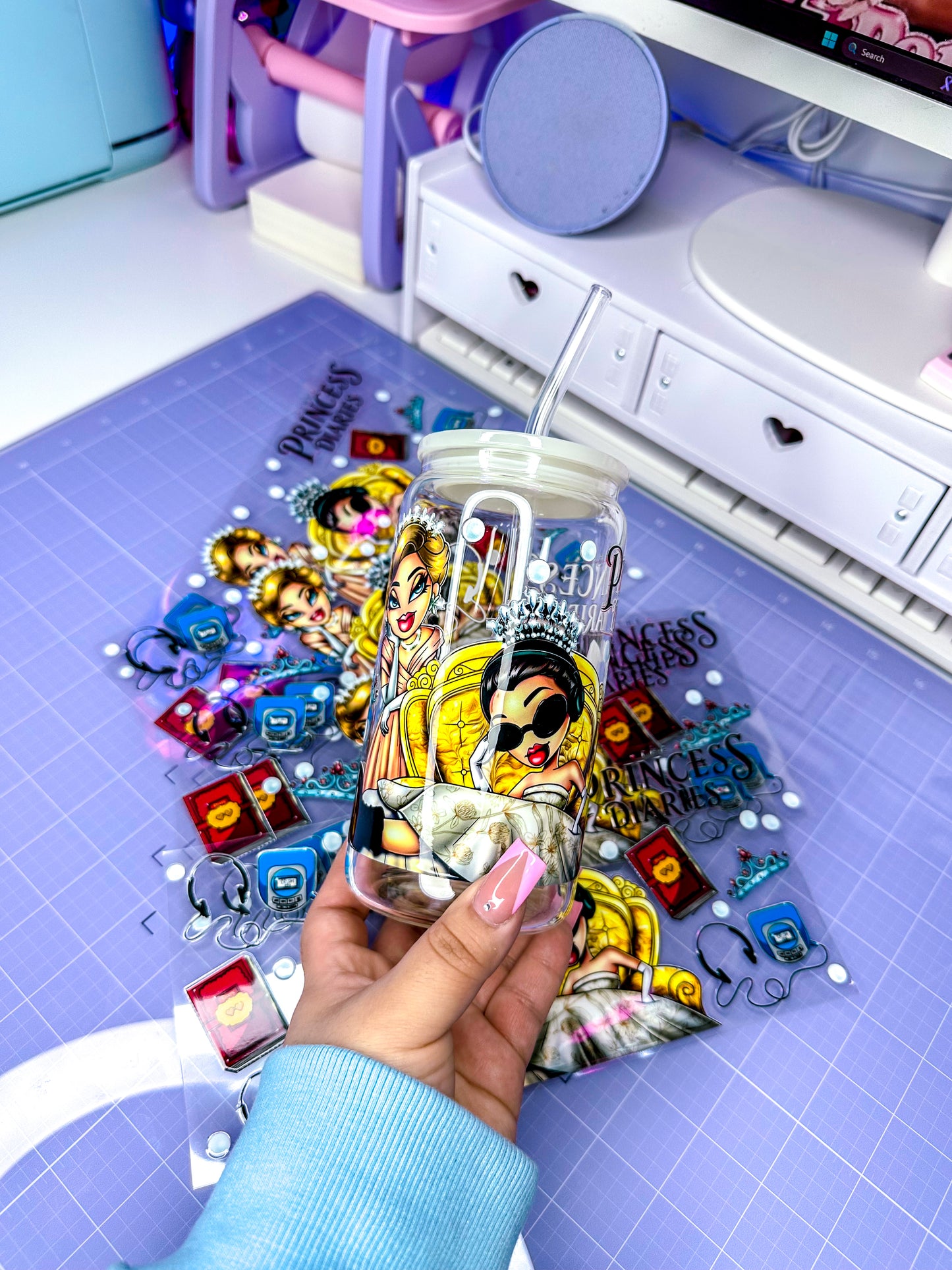 Princess Diaries Glass Cup