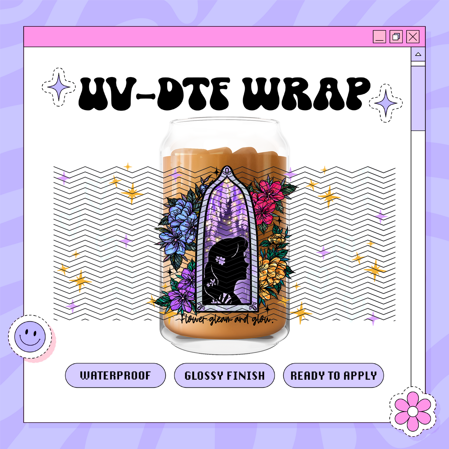 Dis Princess R - 16oz Glass Wrap