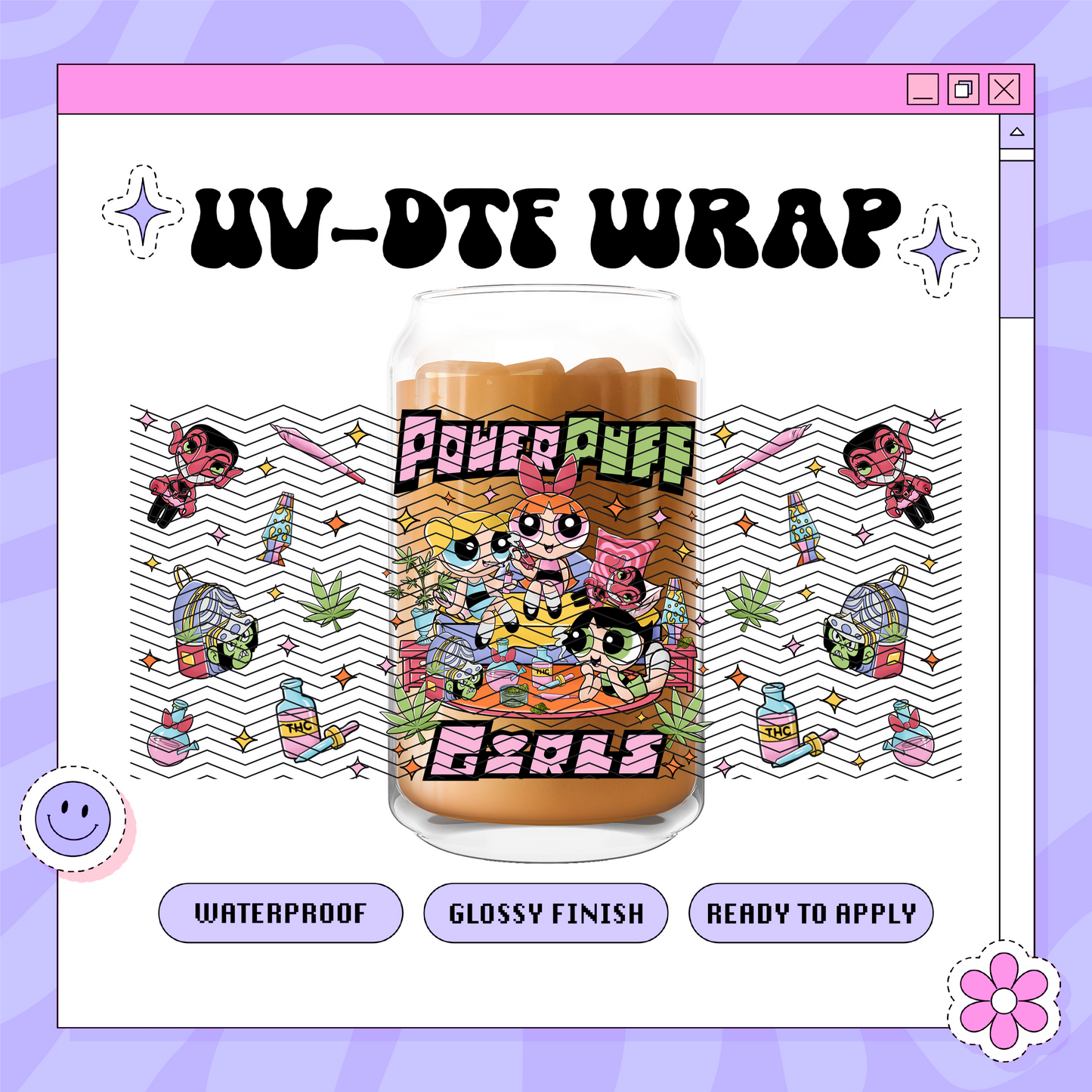 420 PP Puff- 16oz Glass Wrap