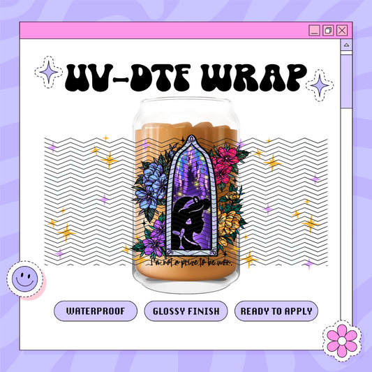 Dis Princess J - 16oz Glass Wrap