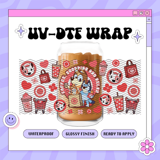 Dis Target Dogs- 16oz Glass Wrap