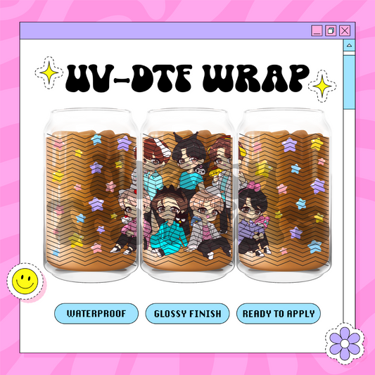 Boy band + Kawaii EXCLUSIVE  - 16 Oz UV DTF Wrap