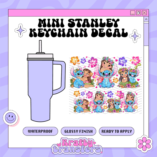 Lilo & Alien Dis - Mini Stanley Keychain Decal