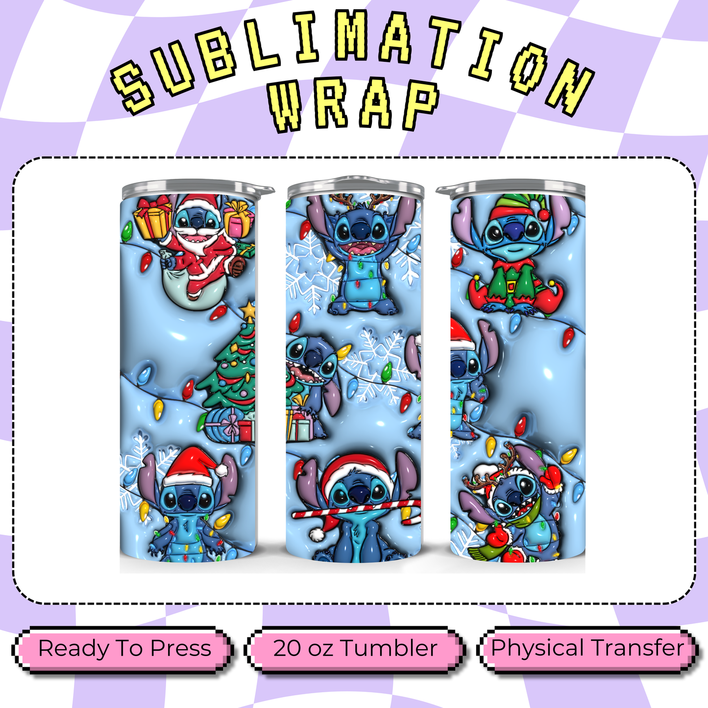 Alien Xmas - 20oz Sublimation Tumbler Wrap