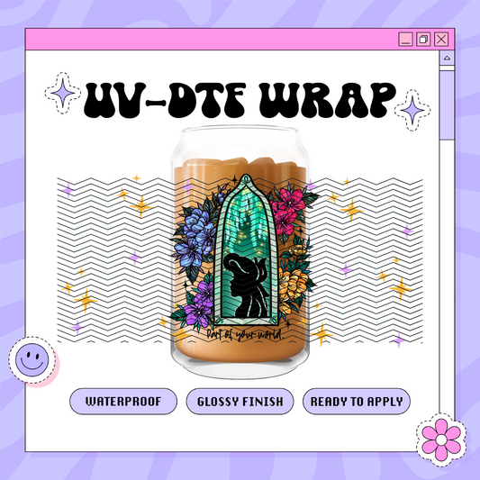Dis Princess A - 16oz Glass Wrap
