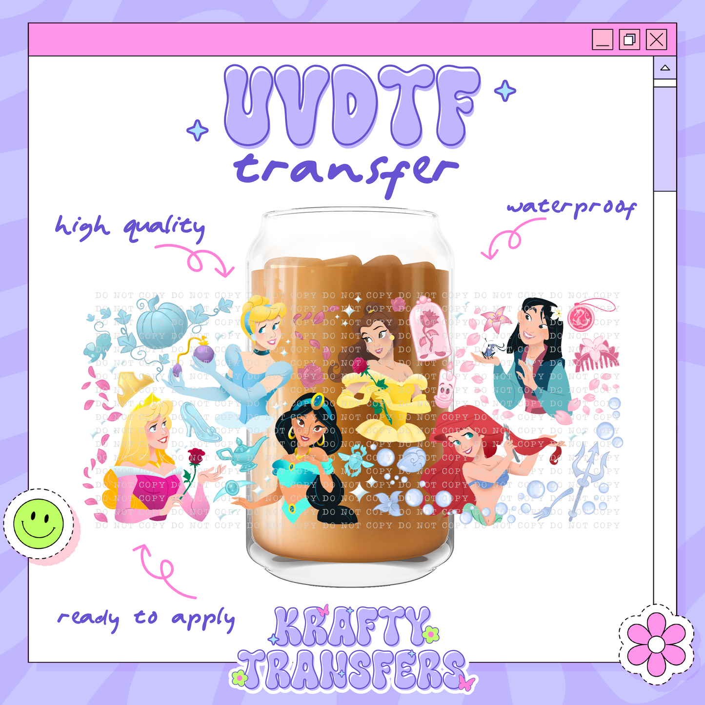 Princesses - 16oz Glass Wrap