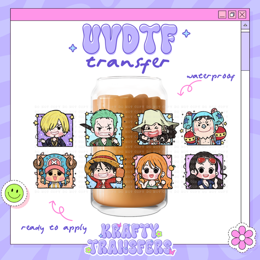 Kawaii One Piece - 16oz Glass Wrap