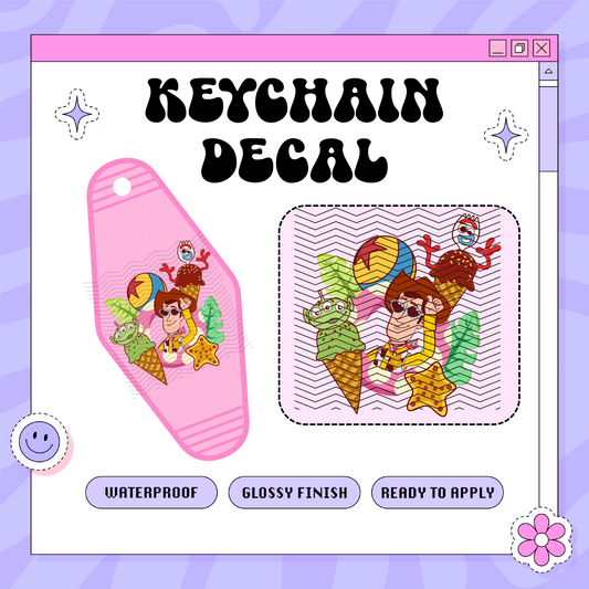 Dis Summer Toys Vibes - Motel Keychain Decal