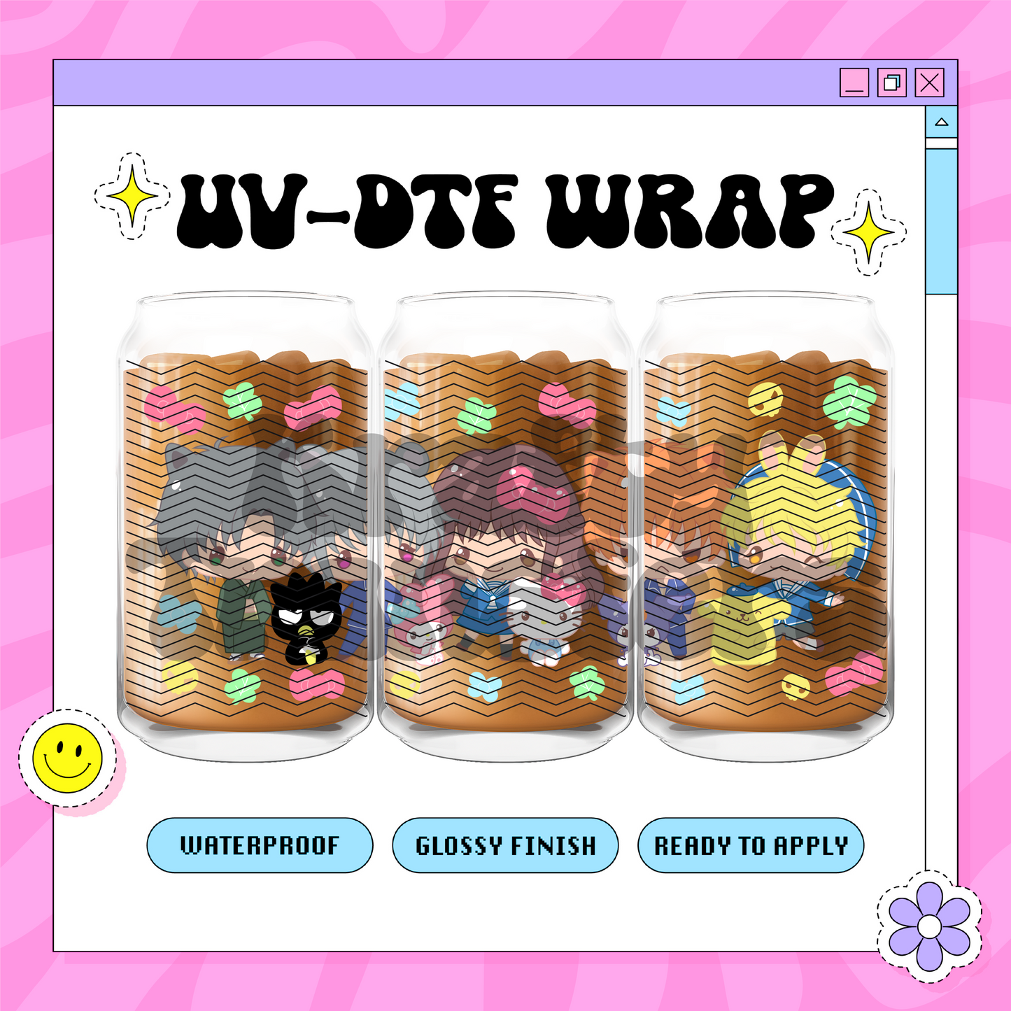 Fruits x Kawaii EXCLUSIVE - 16 Oz UV DTF Wrap