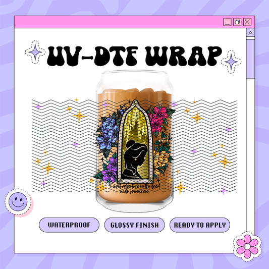 Dis Princess B - 16oz Glass Wrap