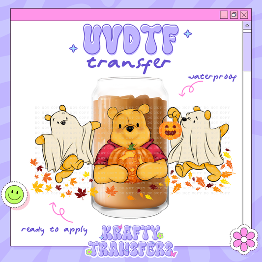Dis Spooky Hunny Bear - 16oz Glass Wrap