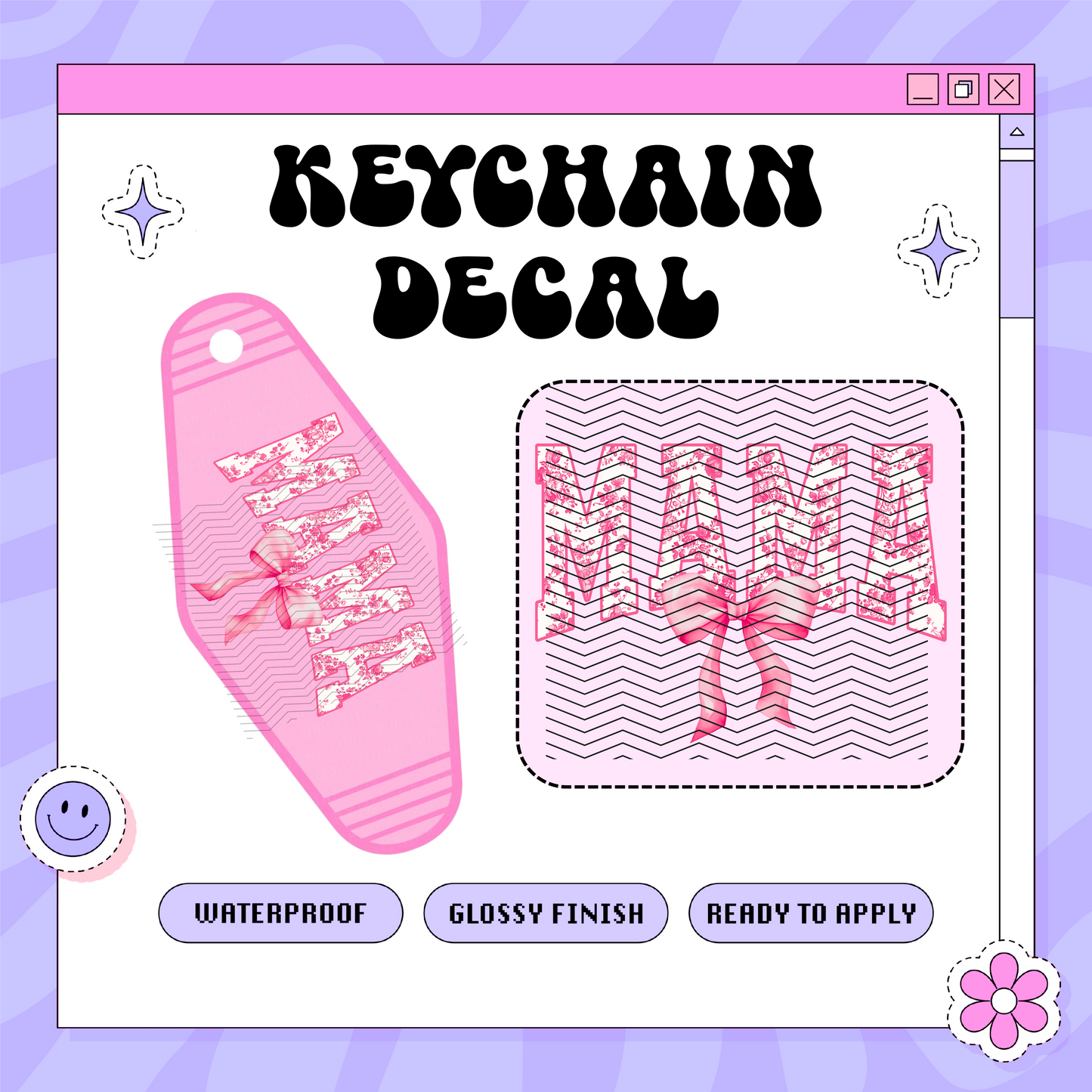 Mama Pink - Motel Keychain Decal