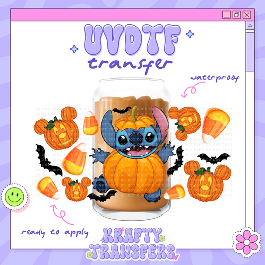 Dis Spooky Alien Gourd - 16oz Glass Wrap