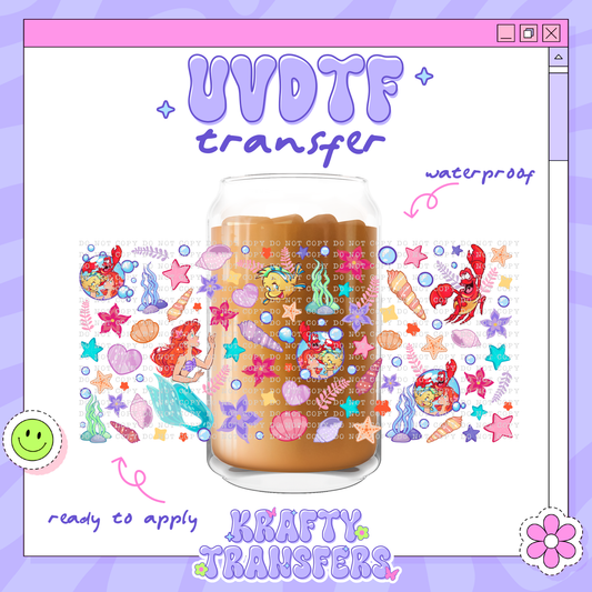 Ariel & Sea Friends - 16oz Glass Wrap