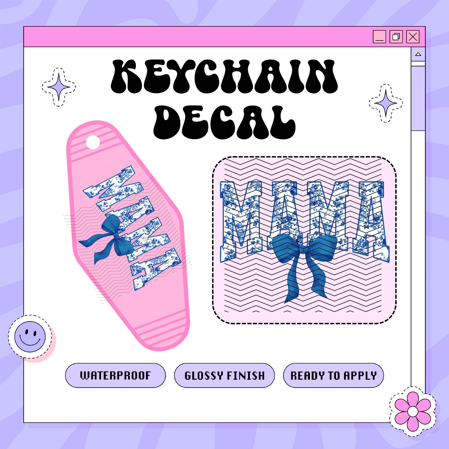 Mama Blue - Motel Keychain Decal
