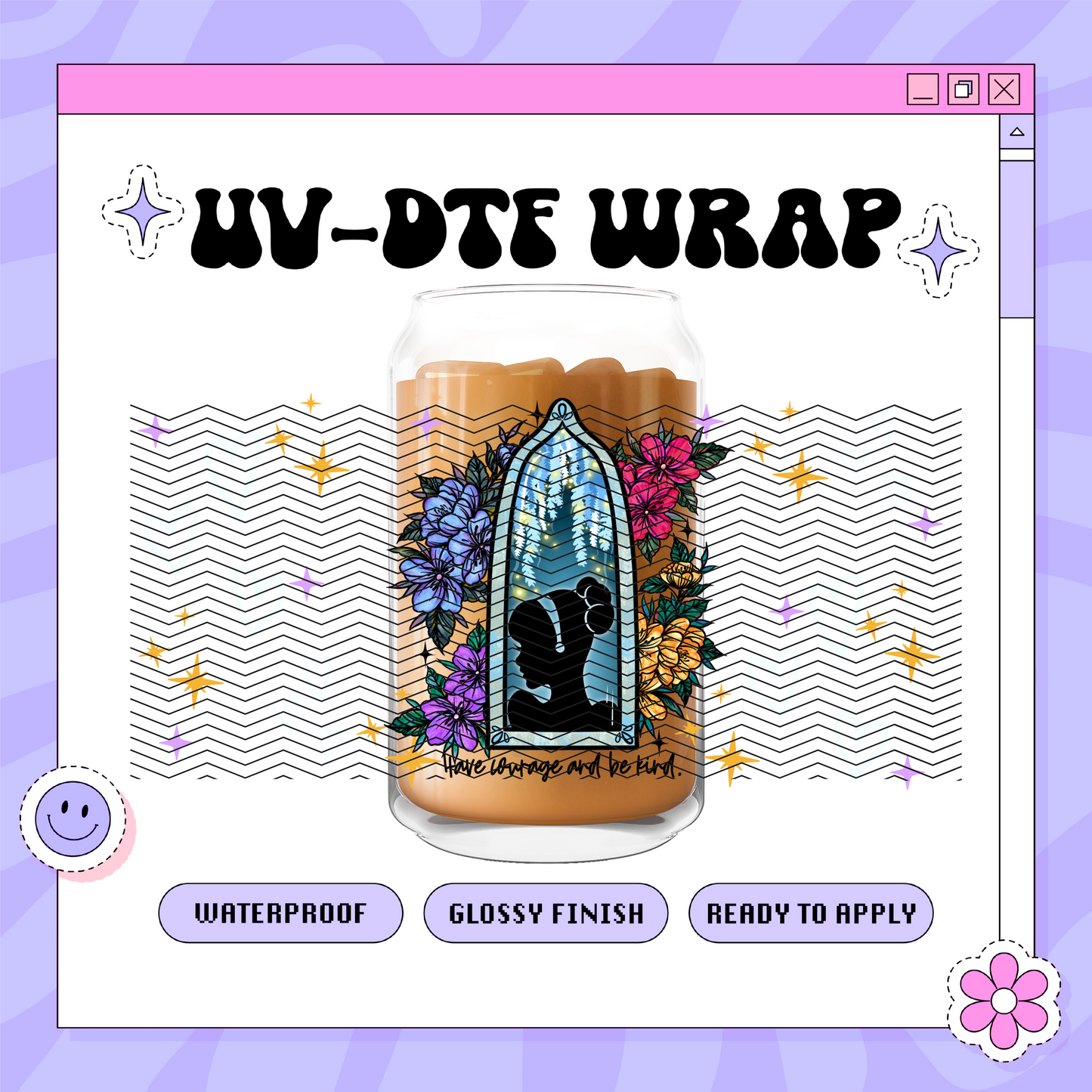 Dis Princess C - 16oz Glass Wrap