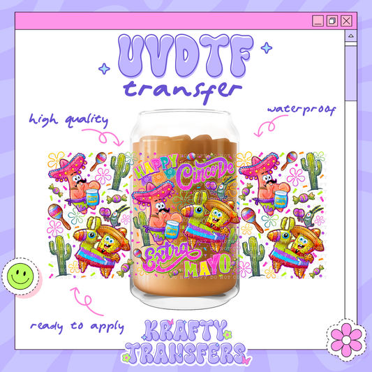 Sponge 5 De Mayo - 16oz Glass Wrap