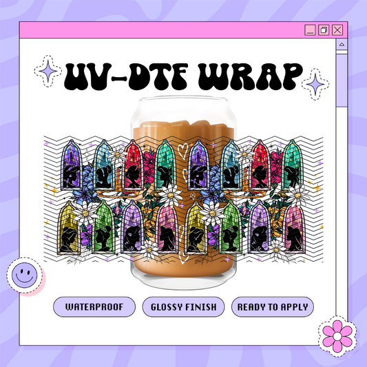 Dis Princess Multi-Frames - 16oz Glass Wrap