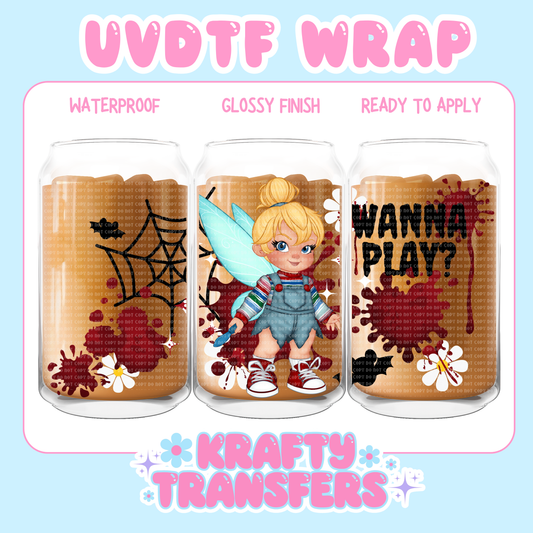 Chucky Horror Princess - 16 oz UV DTF WRAP