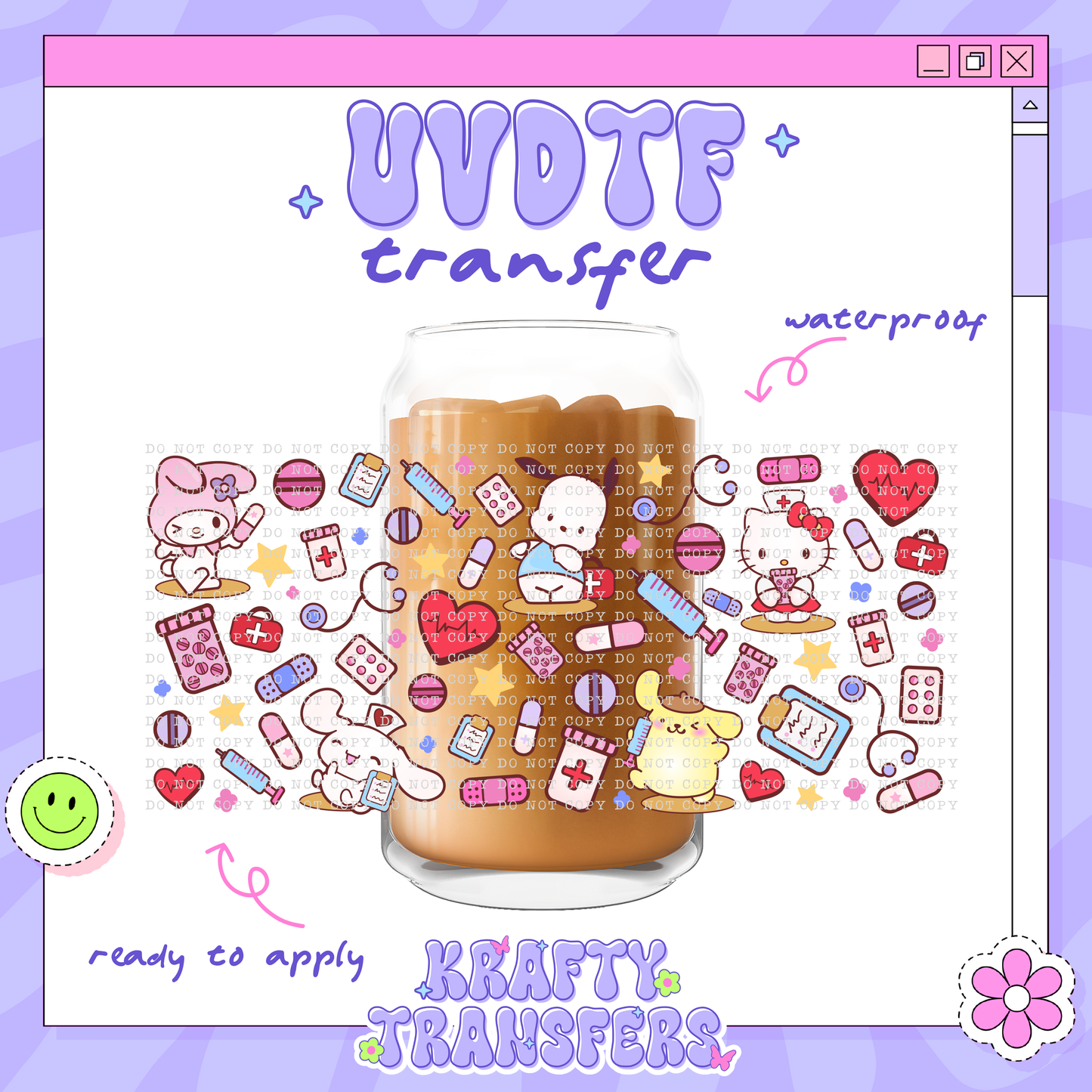 Kawaii Nurse Buddies - 16oz Glass Wrap
