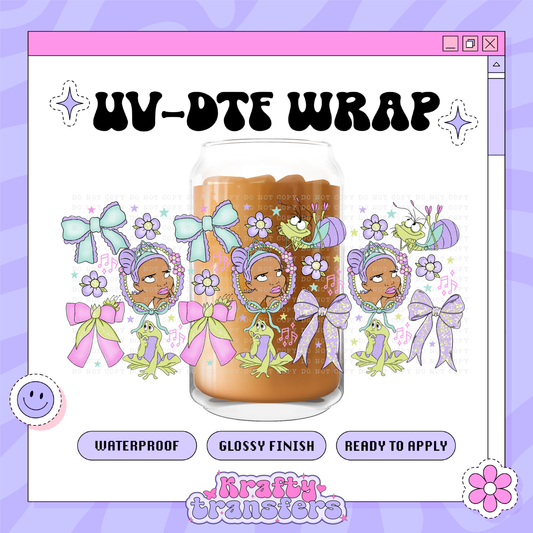 Dis Princess T Attitude - 16oz Glass Wrap