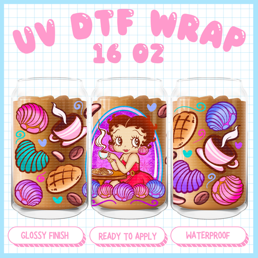 Betty Coffee - 16 oz UV DTF WRAP