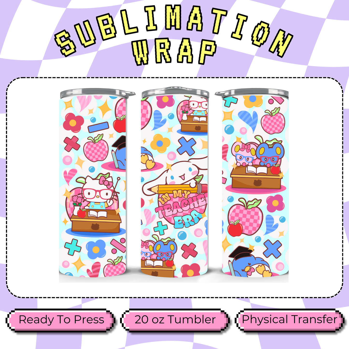 Teacher Era - 20oz Sublimation Tumbler Wrap