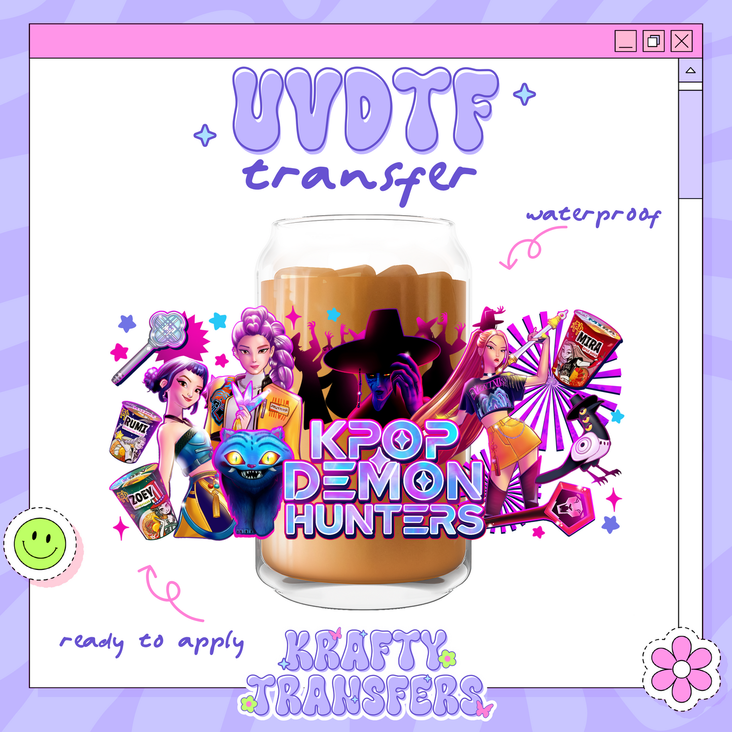Kawaii KPop DH - 16oz Glass Wrap
