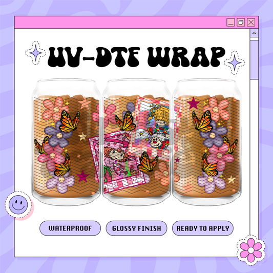 Strawberry & Friends Spring - 16oz Glass Wrap
