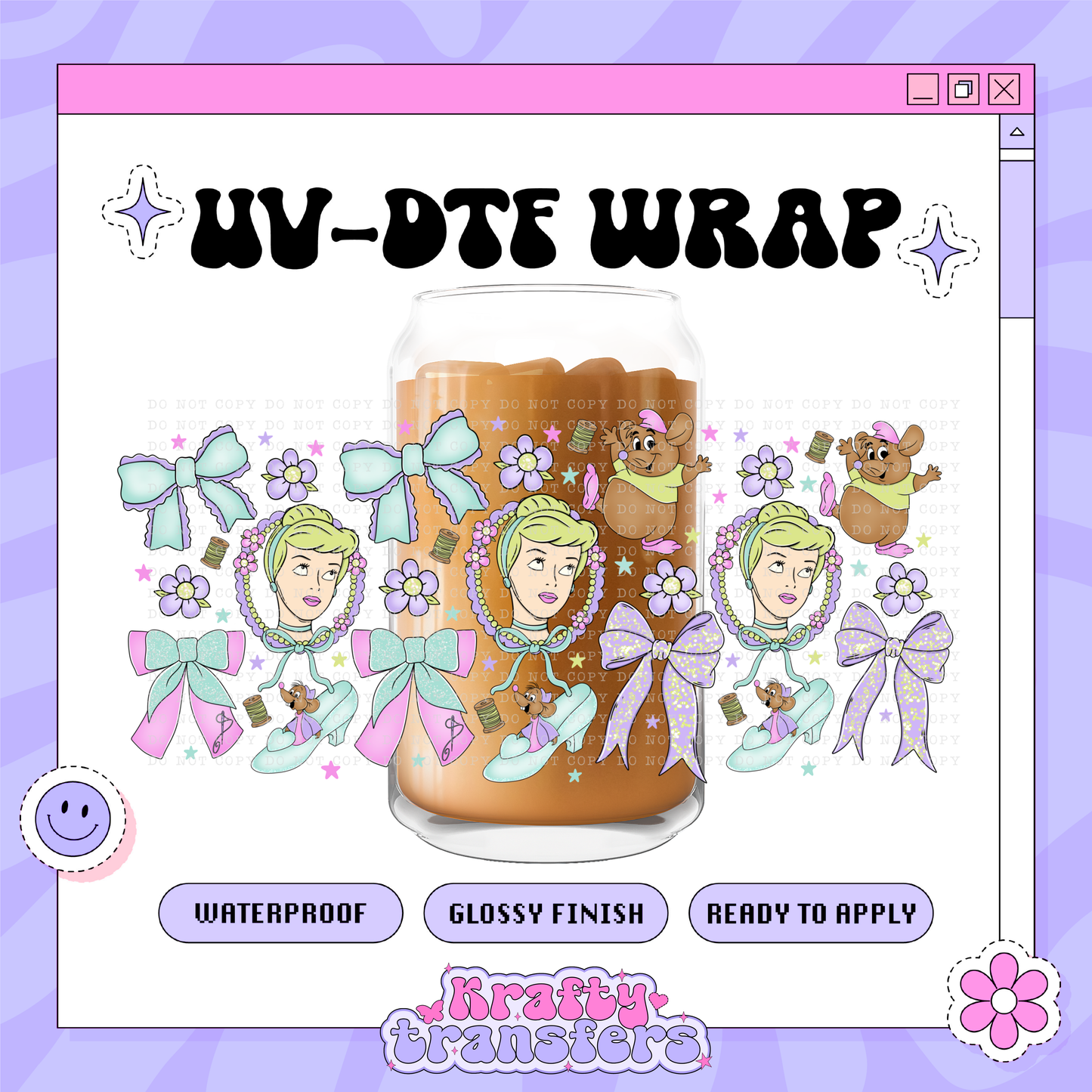 Dis Princess C Attitude - 16oz Glass Wrap