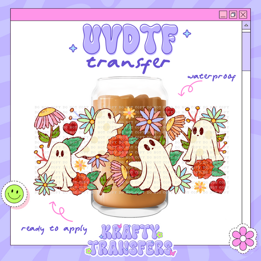 Floral Ghosties - 16oz Glass Wrap