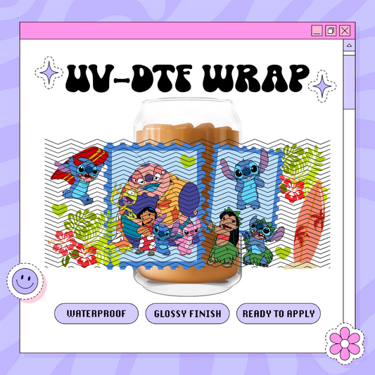 Dis Alien Stamps - 16oz Glass Wrap