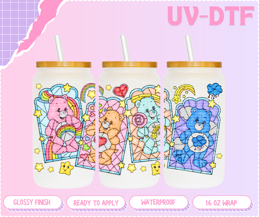 Bears Glass - 16 Oz UV DTF Wrap