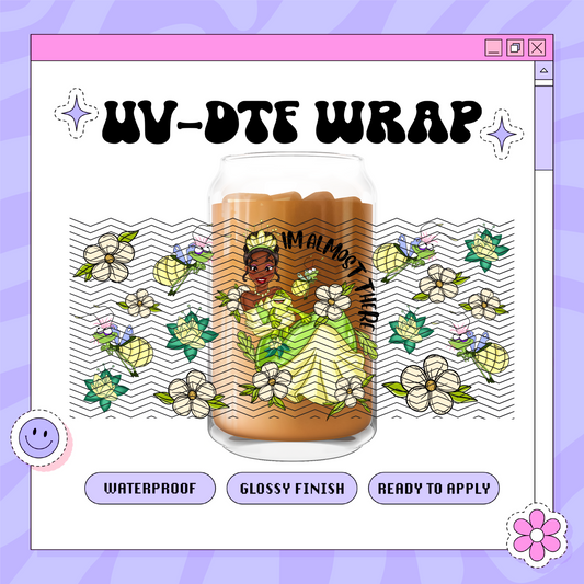 Dis Floral Princess T - 16oz Glass Wrap
