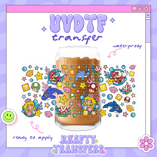 Super M & Peach Sea - 16oz Glass Wrap