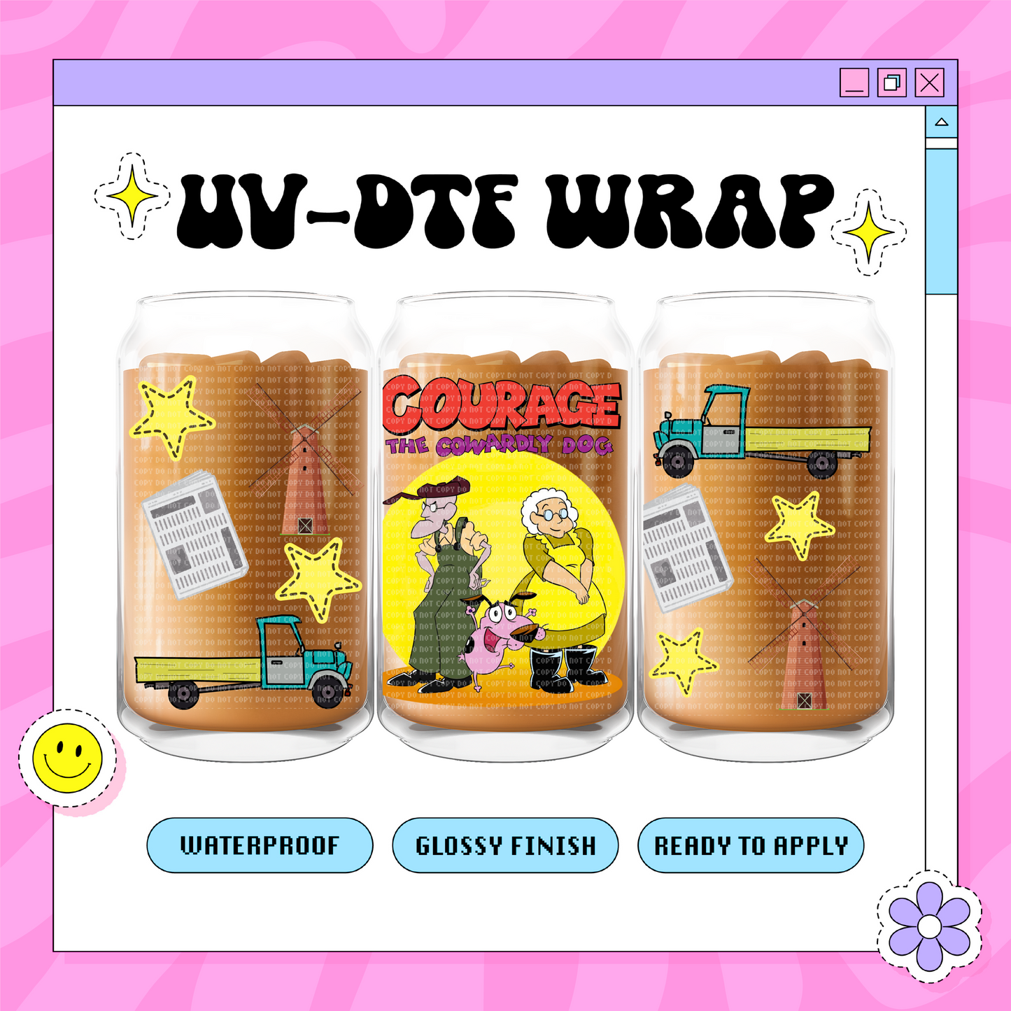 Pink Dog 2000s Exclusive - 16oz Glass Wrap