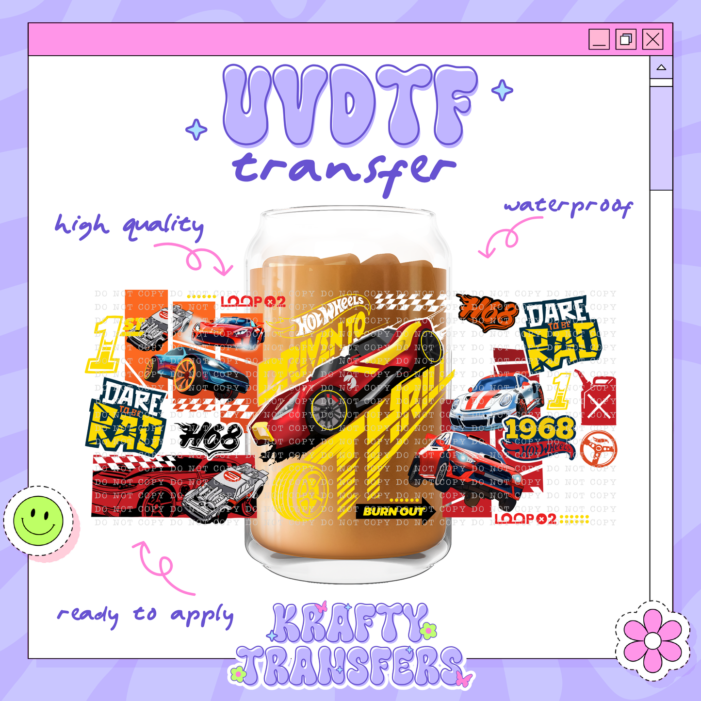 Hot Cars - 16oz Glass Wrap