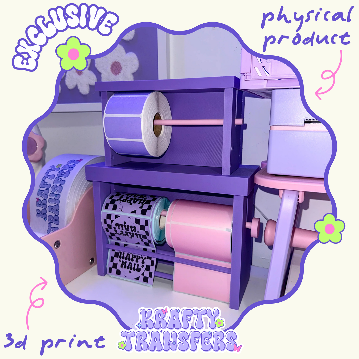 Sticker Roll Dispenser 3D Holder