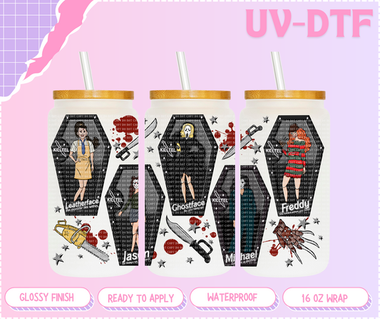 Horror girls - 16 Oz UV DTF Wrap
