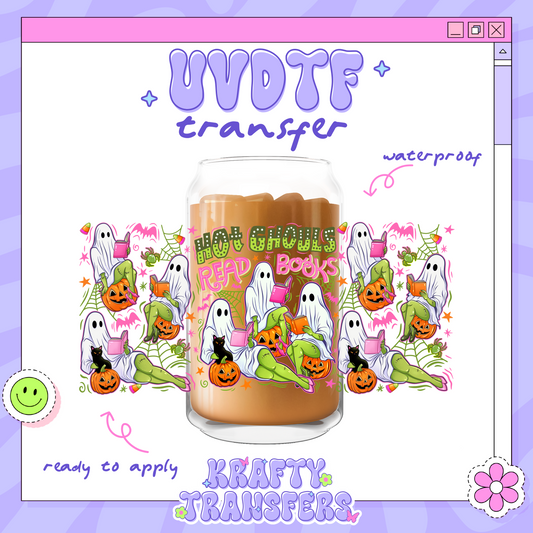 Spooky Bookish Ghoulies - 16oz Glass Wrap